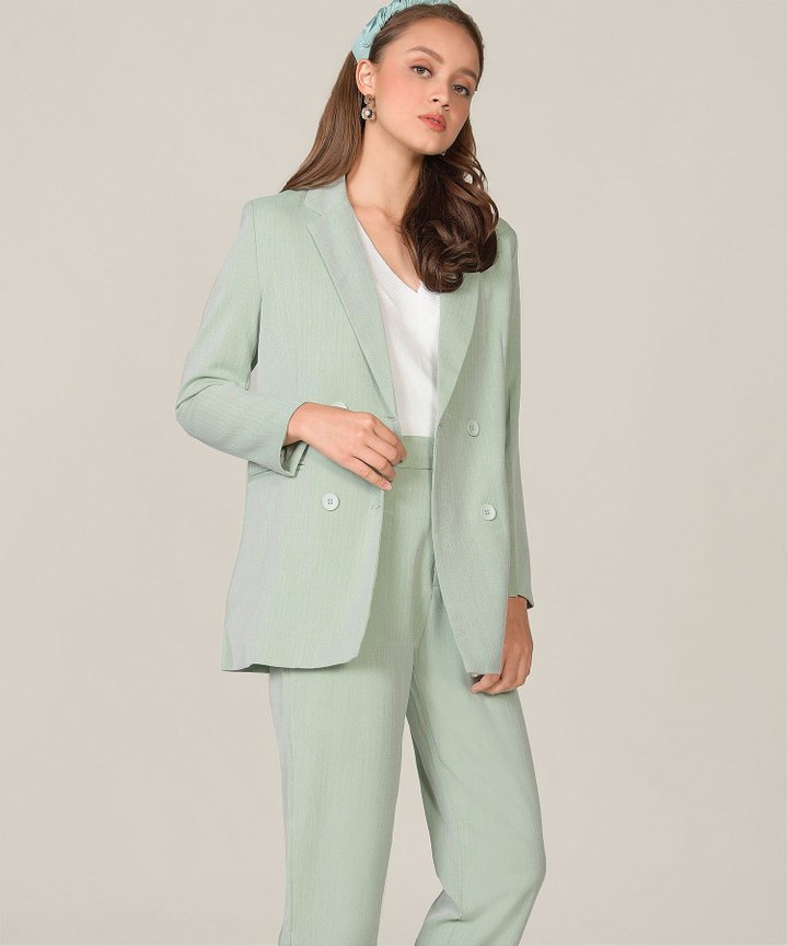 Elin Longline Blazer - Ambrosia Green