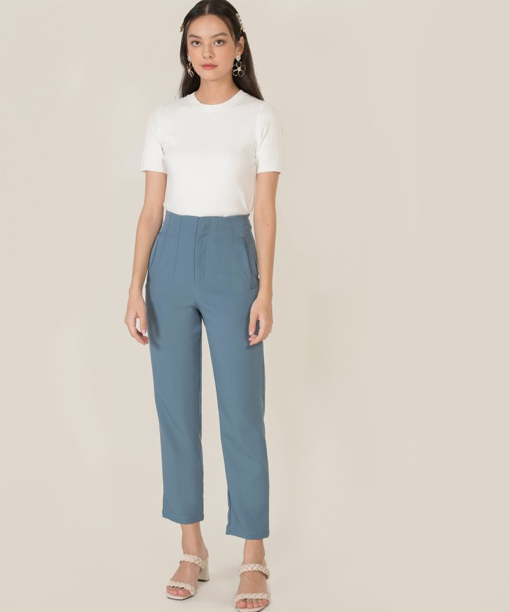 Jette Tailored Pants - Lucerne Blue