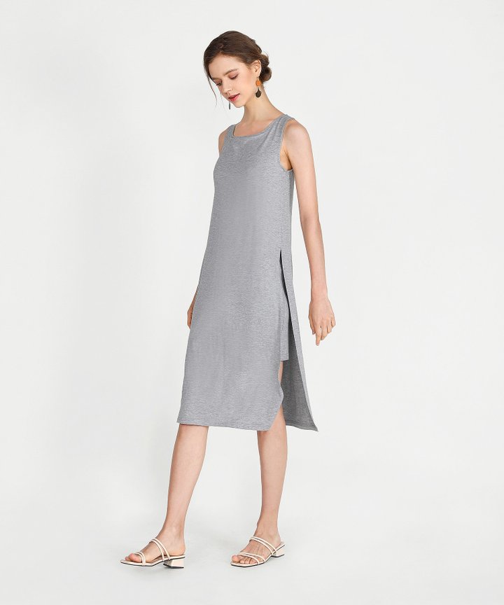 Midas Midi Dress - Heather Grey