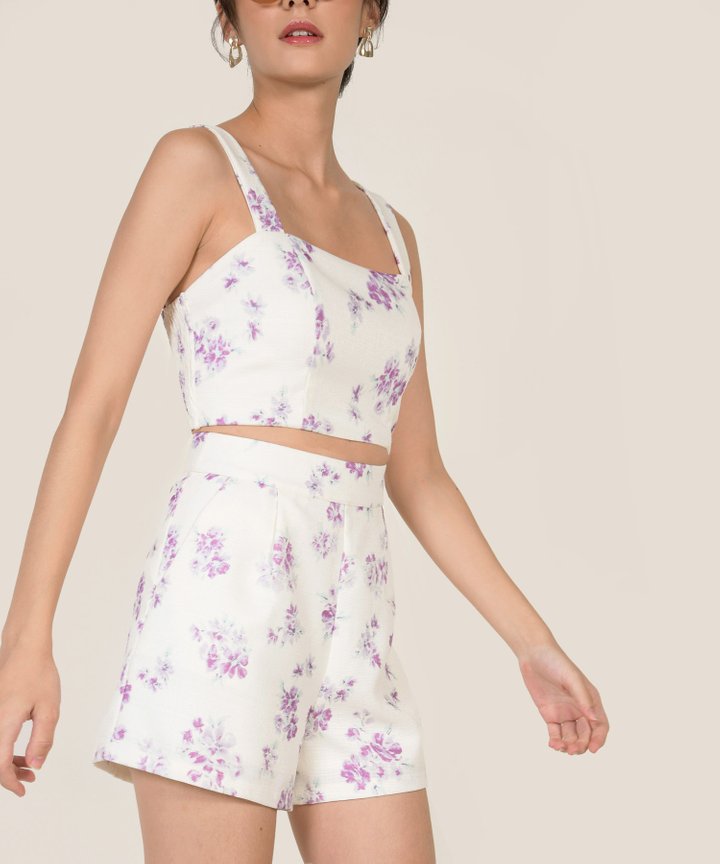 Winona Floral Linen Co-ord - Lavender